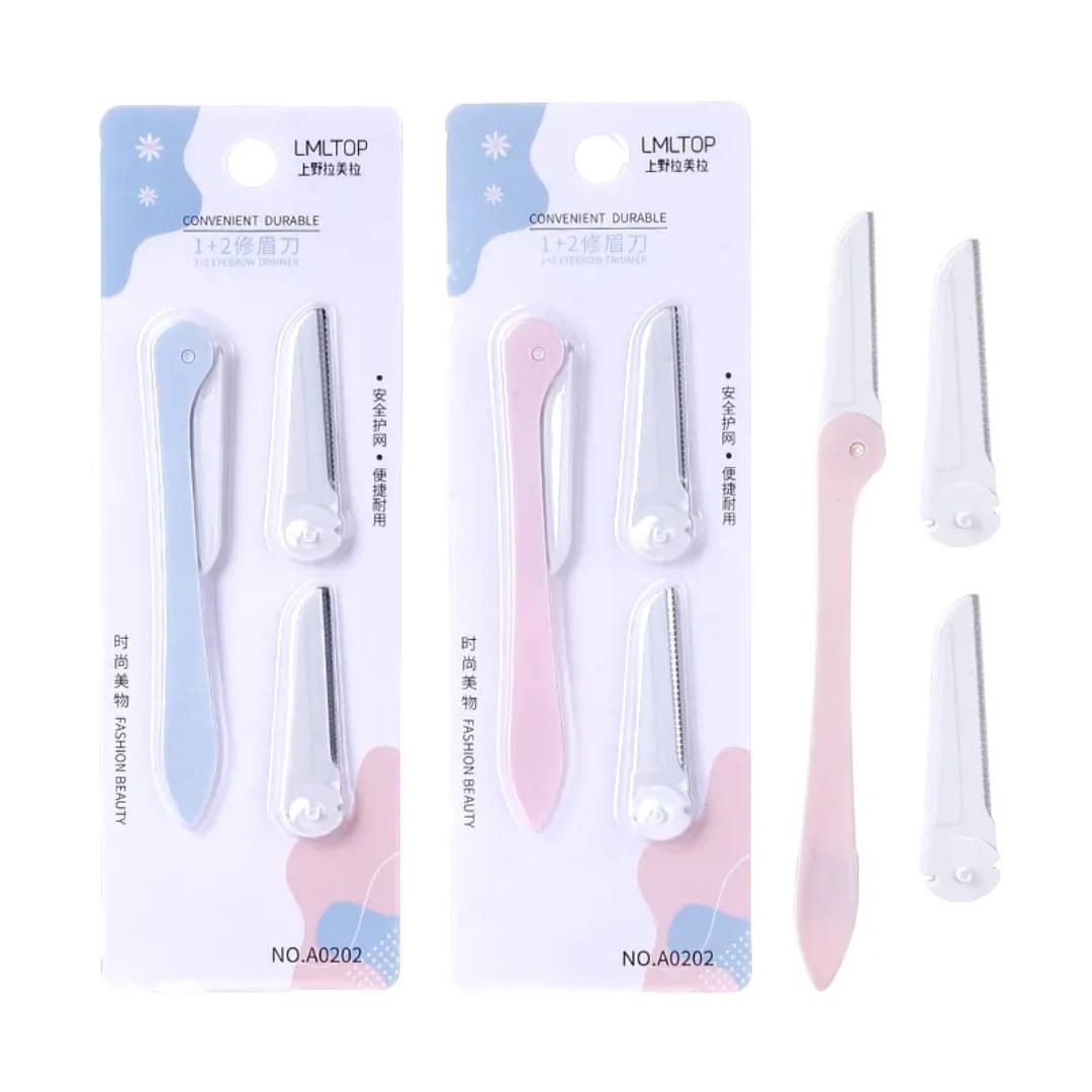 3pcs Eyebrow Razor Set with Replaceable Blades victoriastore.com.pk