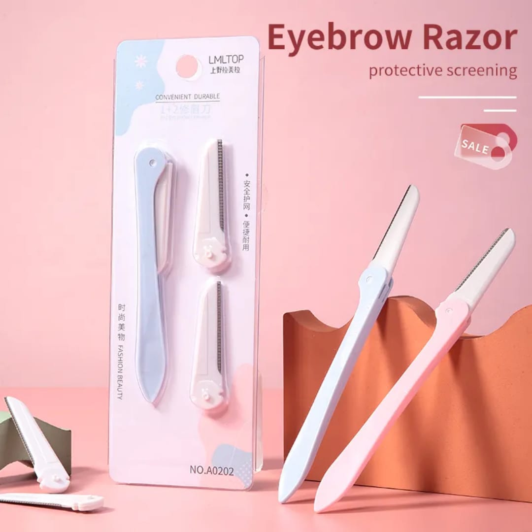 3pcs Eyebrow Razor Set with Replaceable Blades victoriastore.com.pk