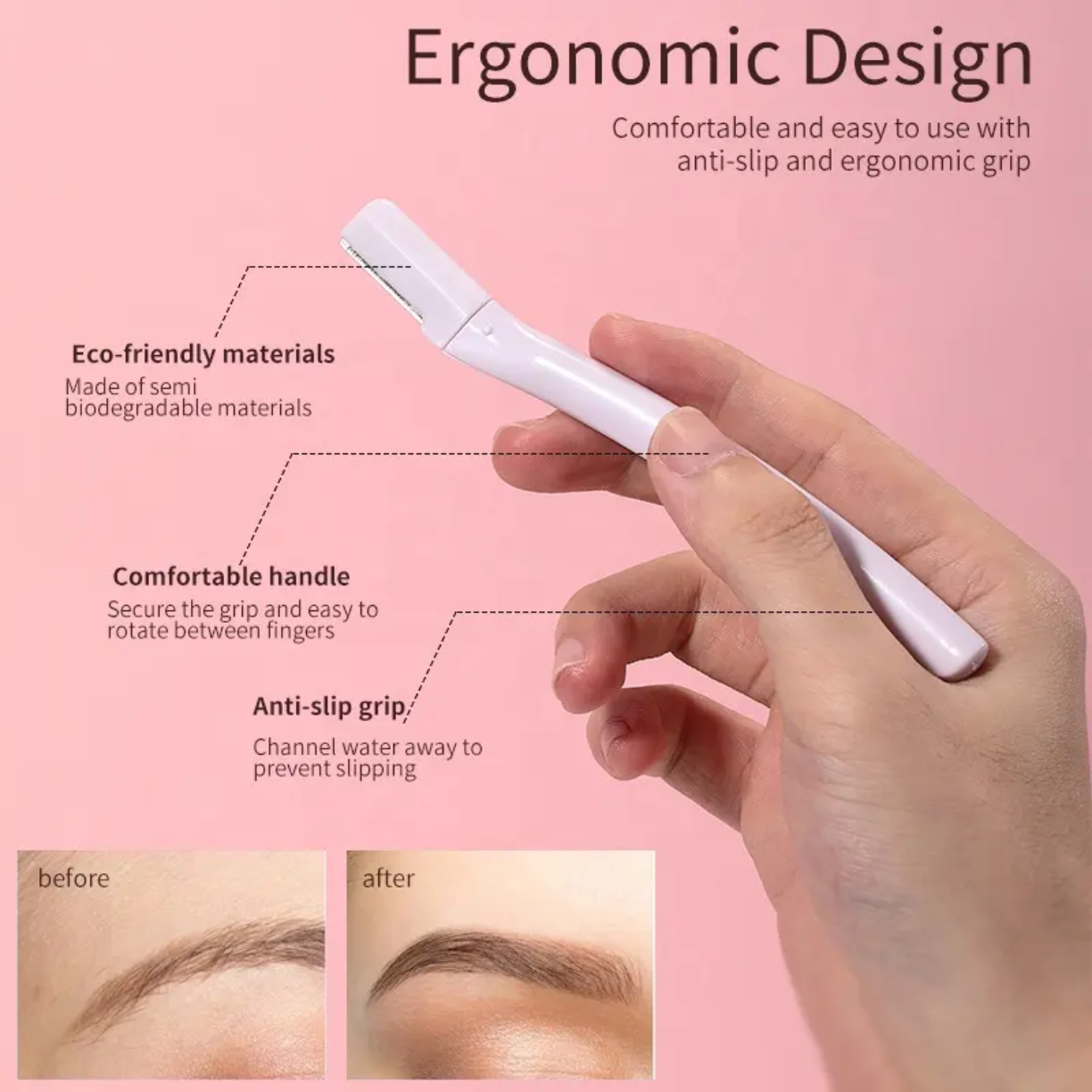 3pcs/Pack Mini Mesh Blade Eyebrow Trimmer Set victoriastore.com.pk
