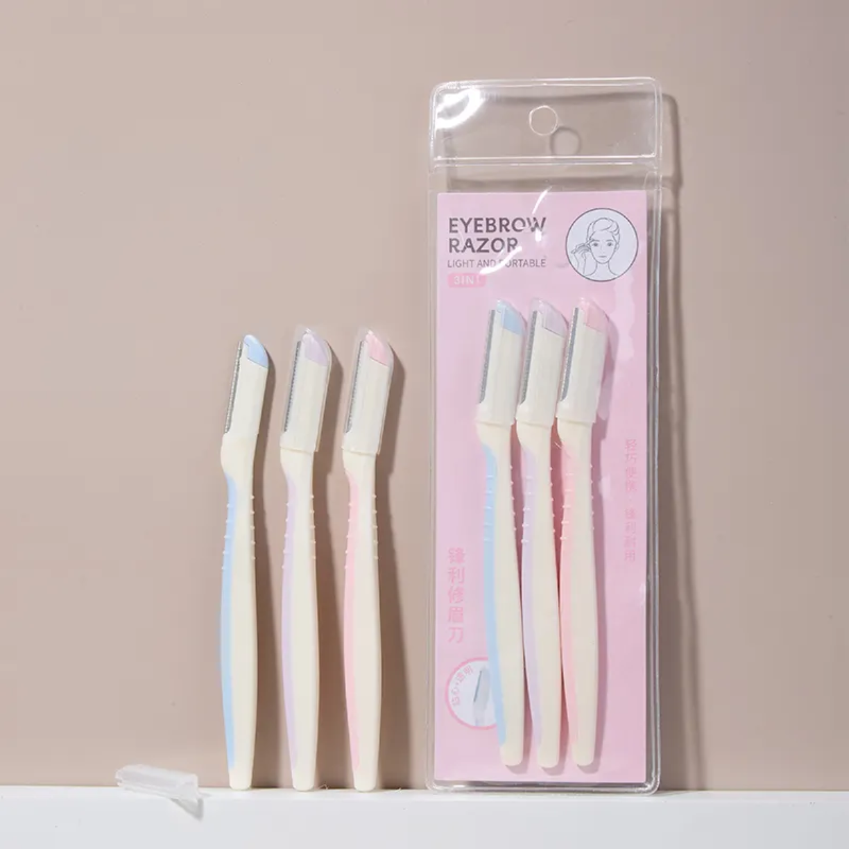 3pcs Plastic Makeup Eyebrow razor Set victoriastore.com.pk