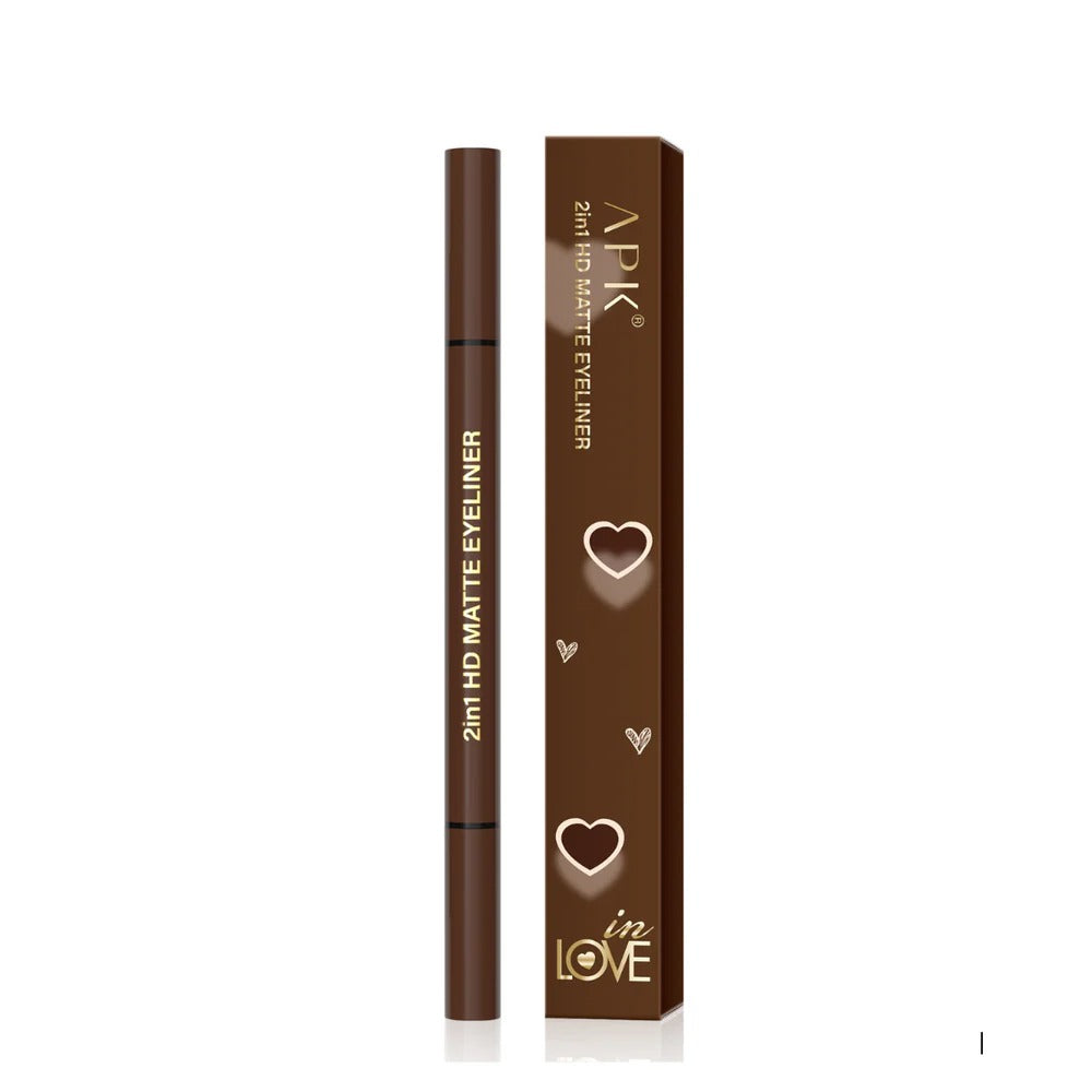 APK 2in1 HD Matte Eyeliner Black Waterproof | Long-Lasting Eyeliner victoriastore.com.pk