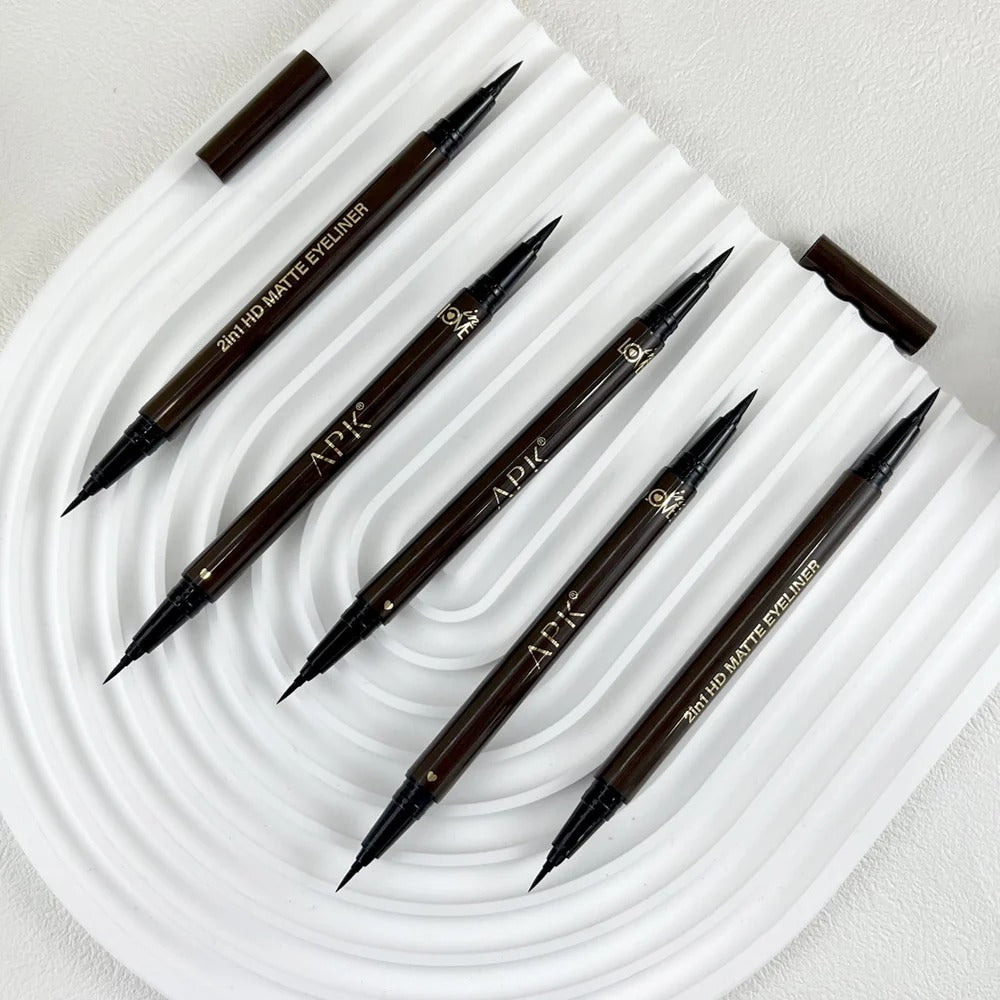 APK 2in1 HD Matte Eyeliner Black Waterproof | Long-Lasting Eyeliner victoriastore.com.pk
