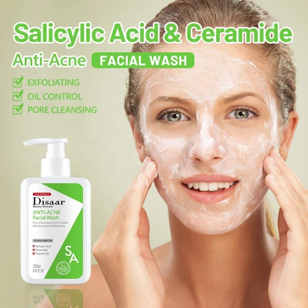 Anti Acne Facial Wash with Salicylic Acid & Ceramides victoriastore.com.pk
