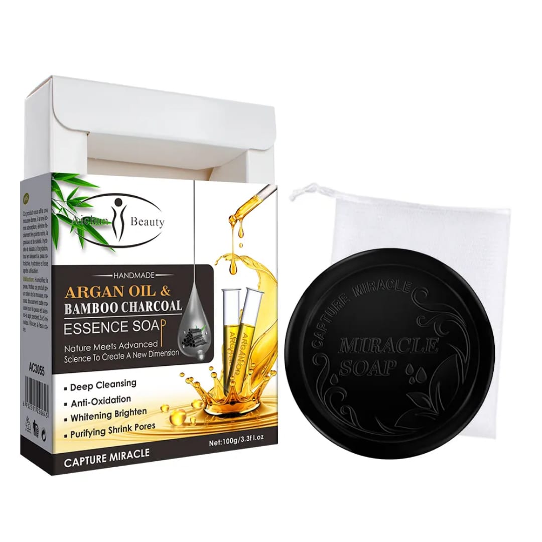 Argan Oil & Bamboo Charcoal Soap – Deep Clean Glow victoriastore.com.pk