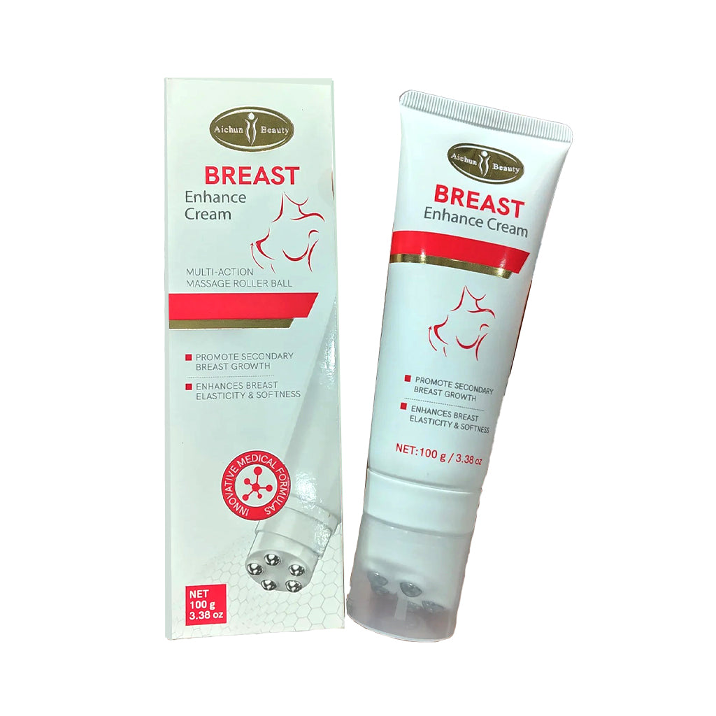 Aichun Beauty Breast Enhance Cream with Massage Roller Ball - 100g victoriastore.com.pk