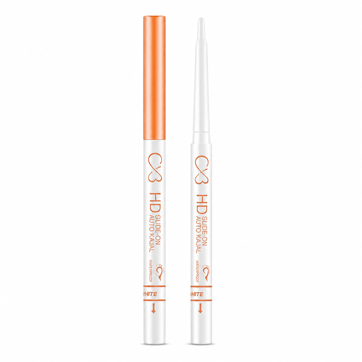 CVB HD Glide-On White Kajal Eyeliner Pencil Waterproof 12H KJS-402 victoriastore.com.pk