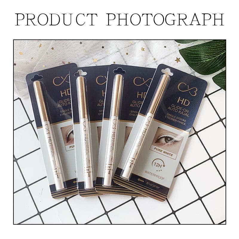 CVB HD Glide-On White Kajal Eyeliner Pencil Waterproof 12H KJS-402 victoriastore.com.pk