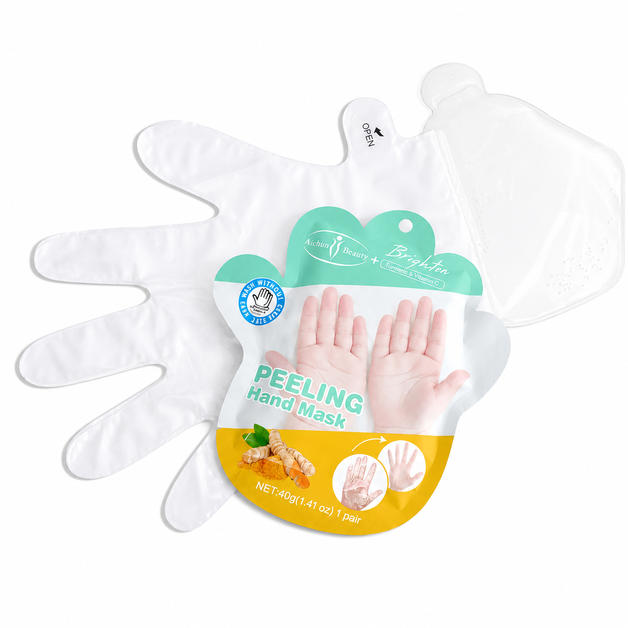 Turmeric Peeling Hand Mask – Vitamin C Brightening Gloves
