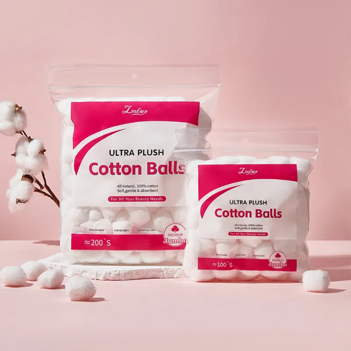 Disposable 100% Natural Cotton Pads Soft High Absorbent Cotton Balls victoriastore.com.pk