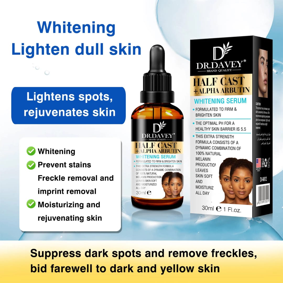 DR.DAVEY Half + Alpha Arbutin Serum 30ml victoriastore.com.pk