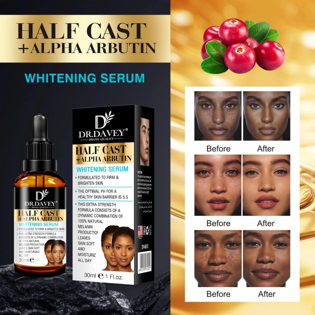 DR.DAVEY Half + Alpha Arbutin Serum 30ml victoriastore.com.pk