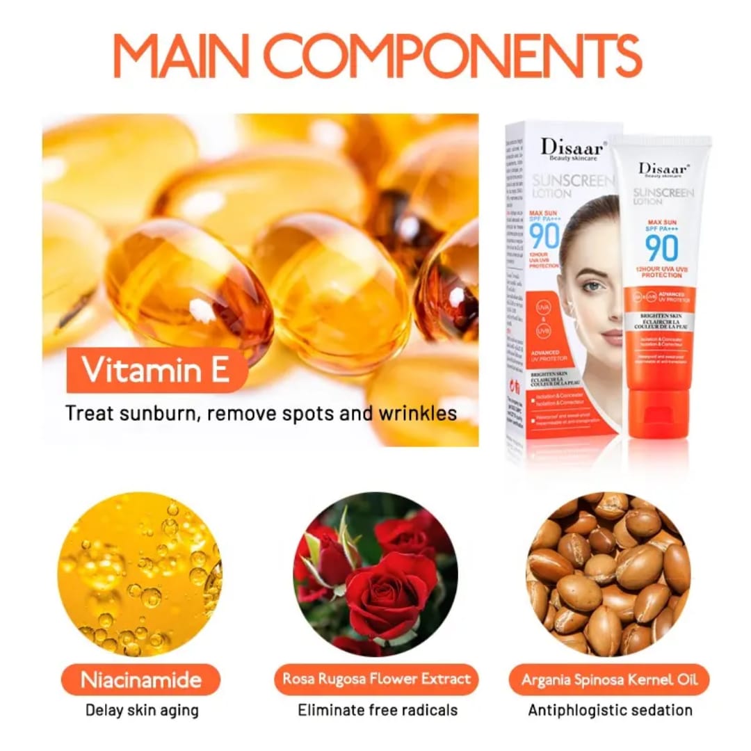 Disaar SPF90 Sunscreen Cream – Anti-UV Protection victoriastore.com.pk