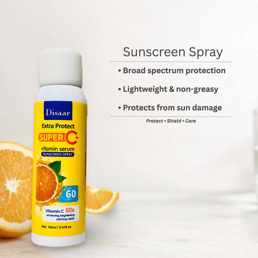 Disaar Sunscreen Spray With Super C+ Vitamin Serum SPF 50+ victoriastore.com.pk