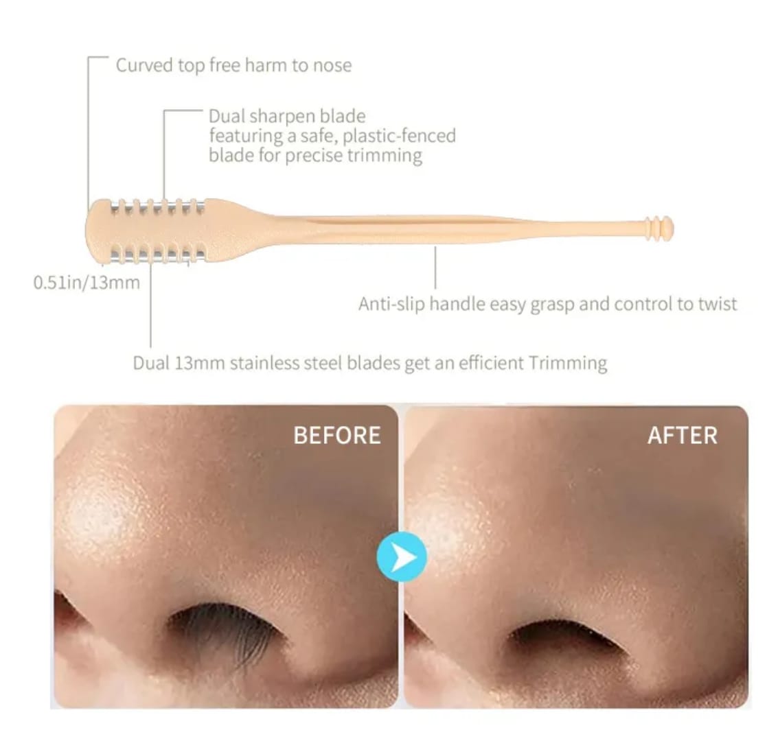 Double-Sided Facial Razor & 360° Nose Hair Scissors victoriastore.com.pk