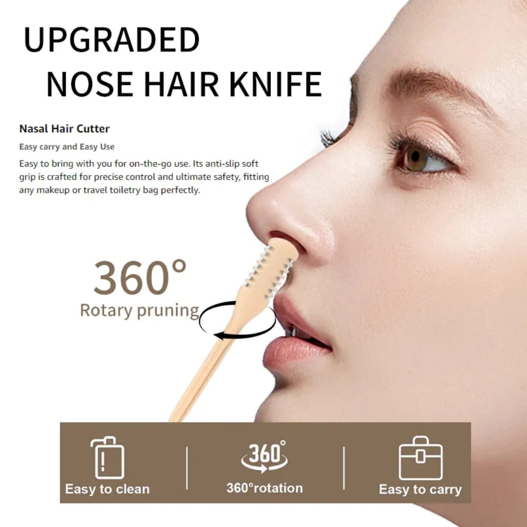 Double-Sided Facial Razor & 360° Nose Hair Scissors victoriastore.com.pk