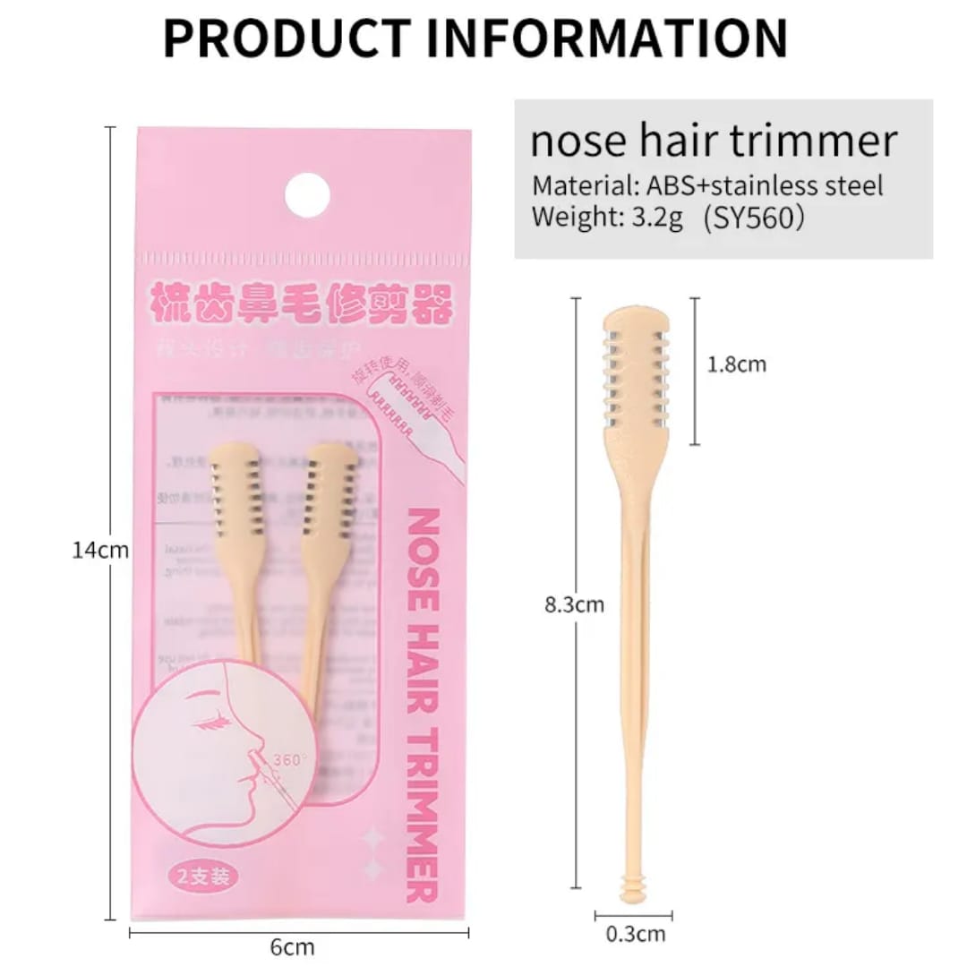Double-Sided Facial Razor & 360° Nose Hair Scissors victoriastore.com.pk