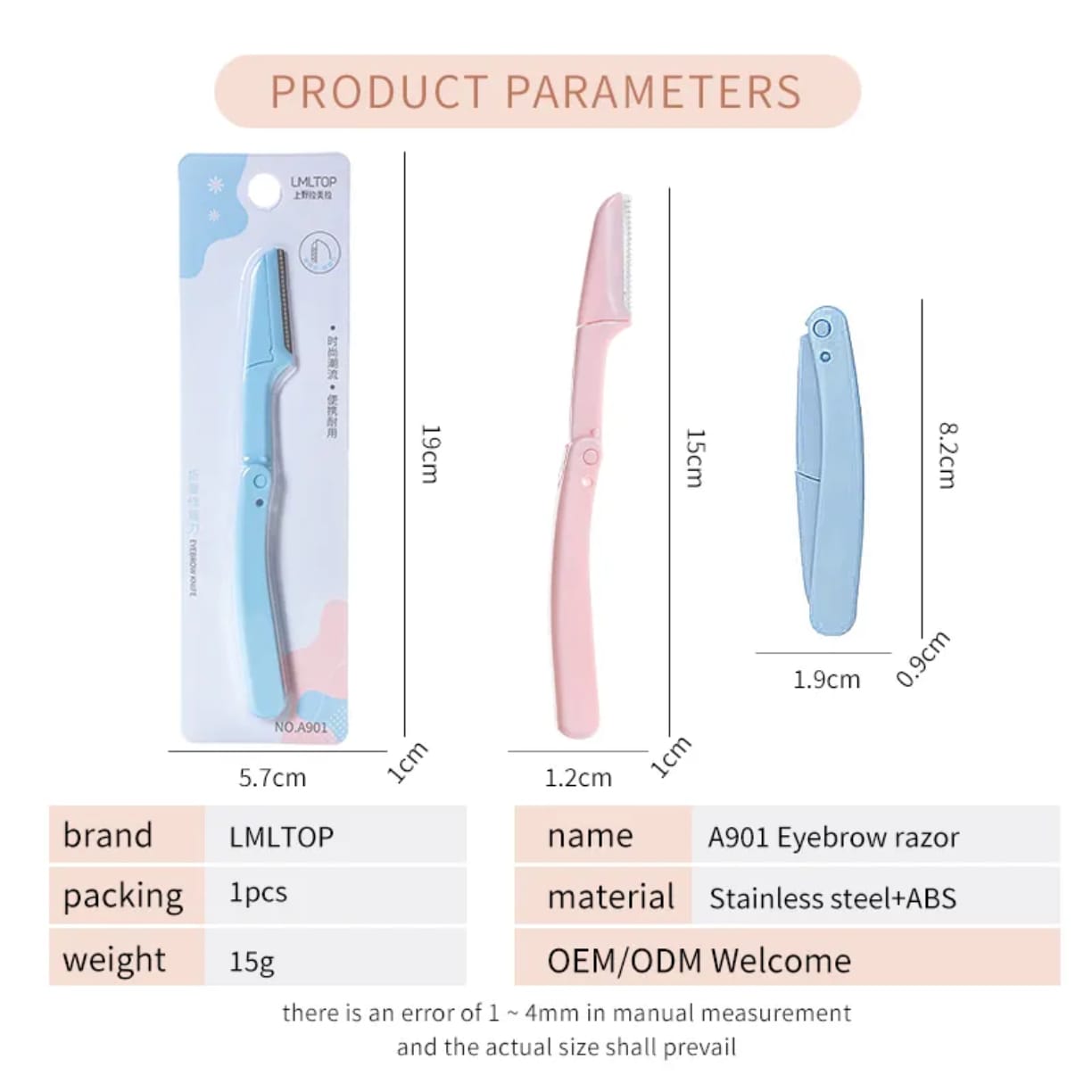 Eyebrow Trimmer Folding Brow Trimming Makeup victoriastore.com.pk