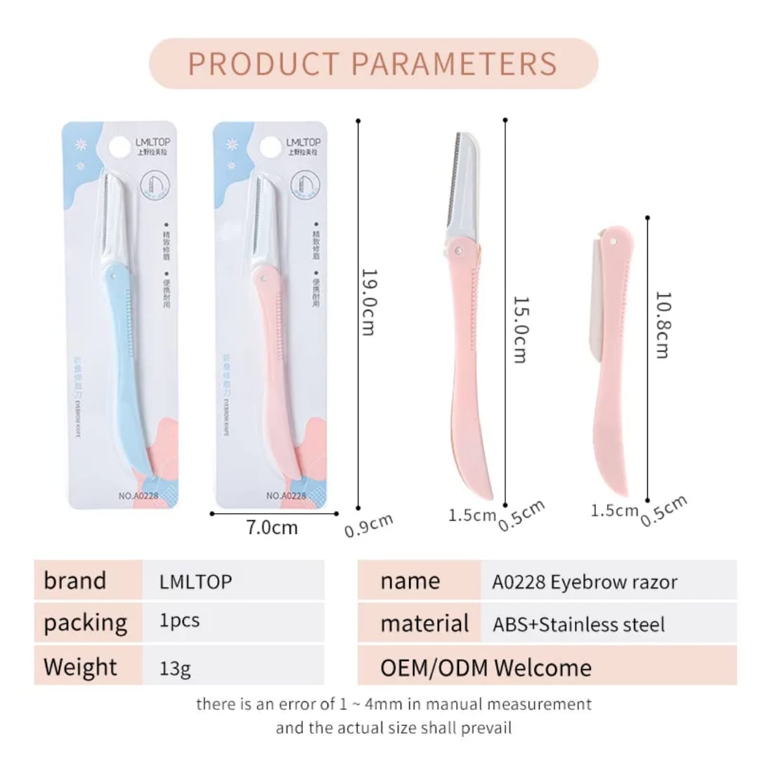 Folding Eyebrow Razor Multipurpose Face Hair Trimmer victoriastore.com .pk