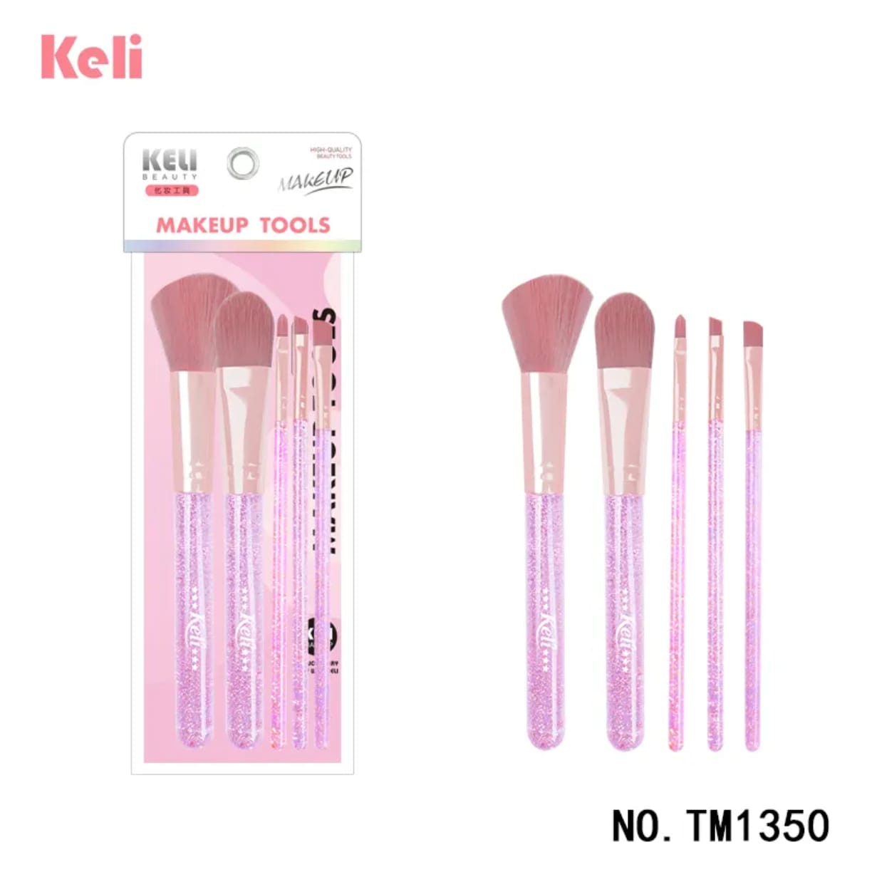 Keli Makeup Powder Brush 5pcs Set vicoriastore.com.pk