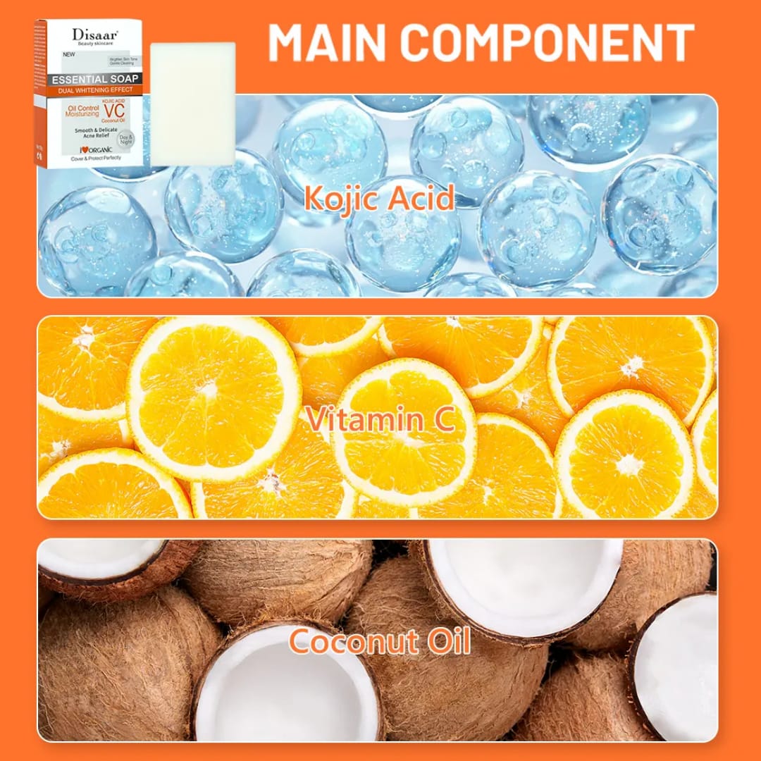 Kojic Acid Vitamin C Soap – Brightening & Oil Control victoriastore.com.pk