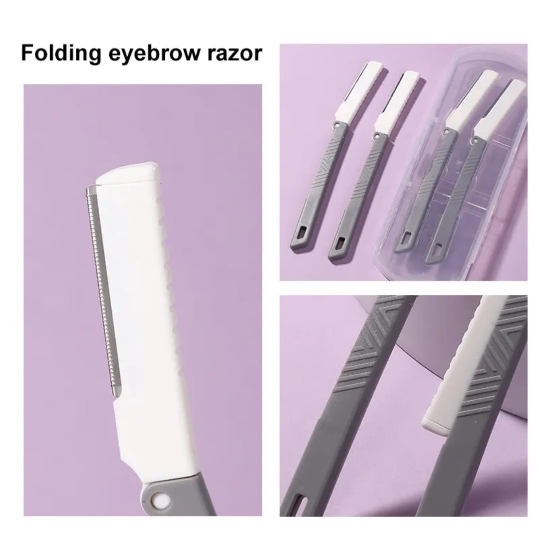 LMLTOP 2pcs Foldable Eyebrow Razor JJF42 victoriastore.com.pk