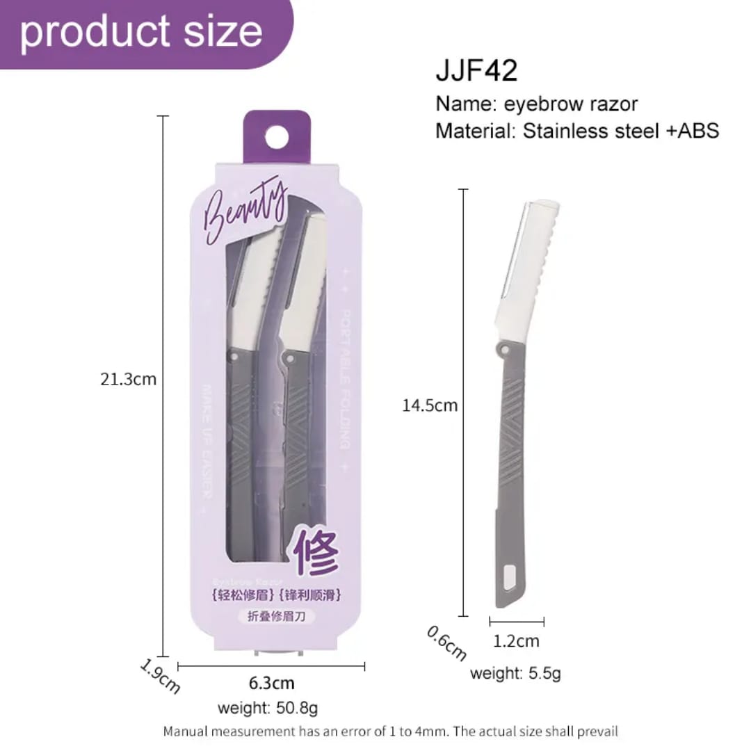 LMLTOP 2pcs Foldable Eyebrow Razor JJF42 victoriastore.com.pk