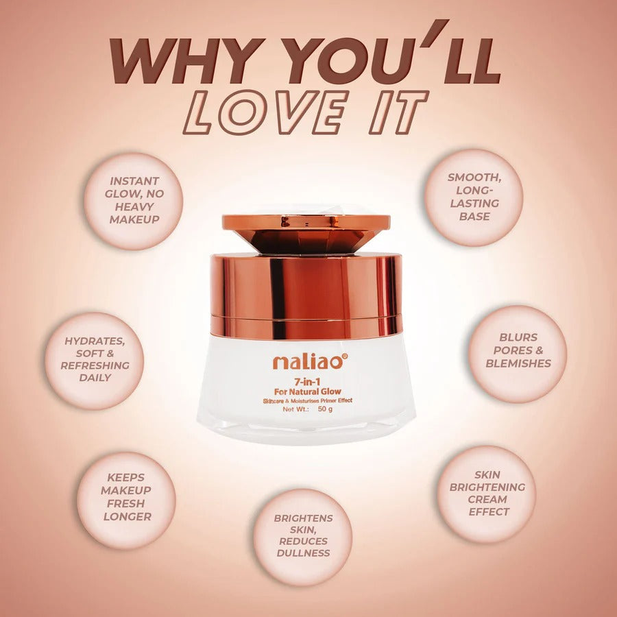 Maliao 7-in-1 Natural Glow Cream | Hydrating Primer Base