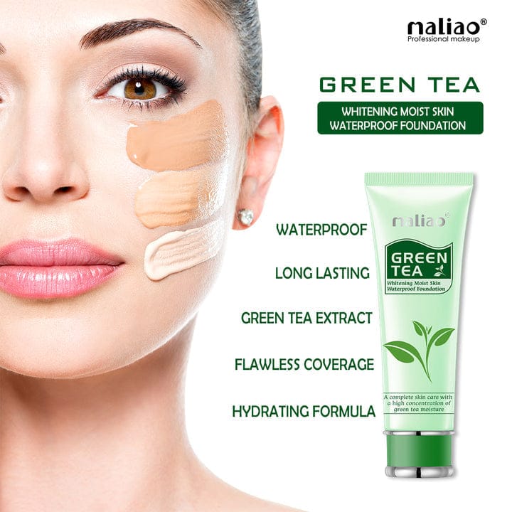 Maliao® Green Tea Whitening Waterproof Foundation victoriastore.com.pk