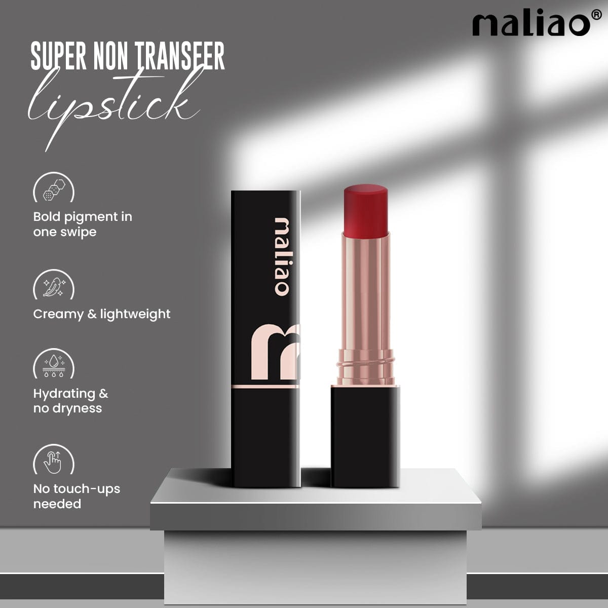 Maliao Super Non-Transfer Matte Lipstick  Long Lasting  victoriastore.com.pk