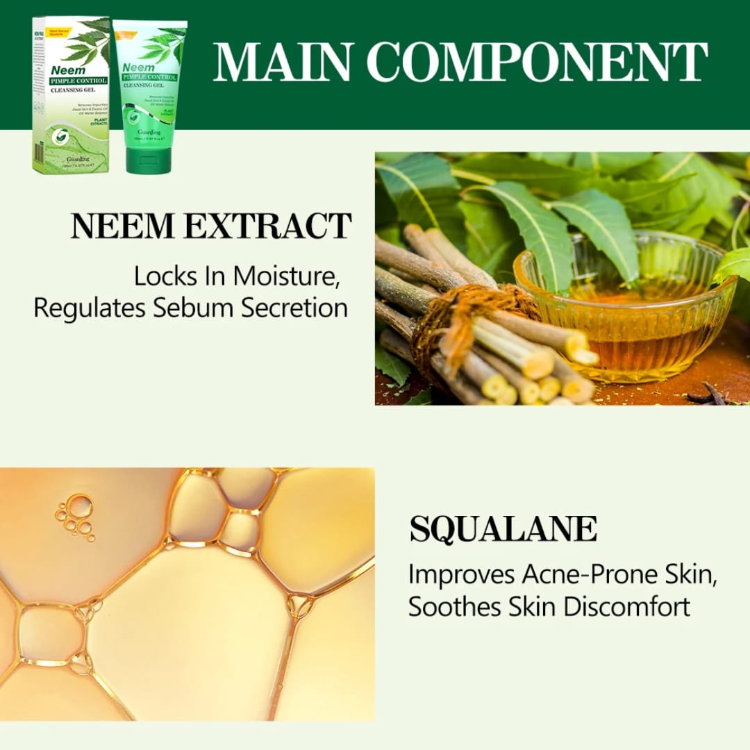 Neem Pimple Control Cleansing Gel for Acne-Free Skin victoriastore.com.pk