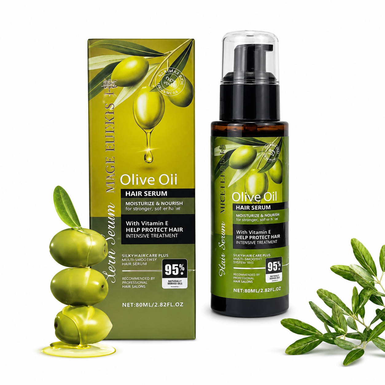 Professional Hair Oil Vitamin Olive Hair Serum Hair Fragrance 80ml Nourishing Moisturizing victoriastore.com.pk