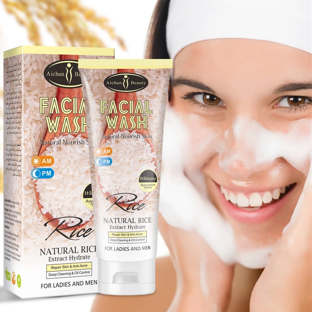 Rice Facial Wash – Brightening & Oil Control Cleanser victoriastore.com.pk