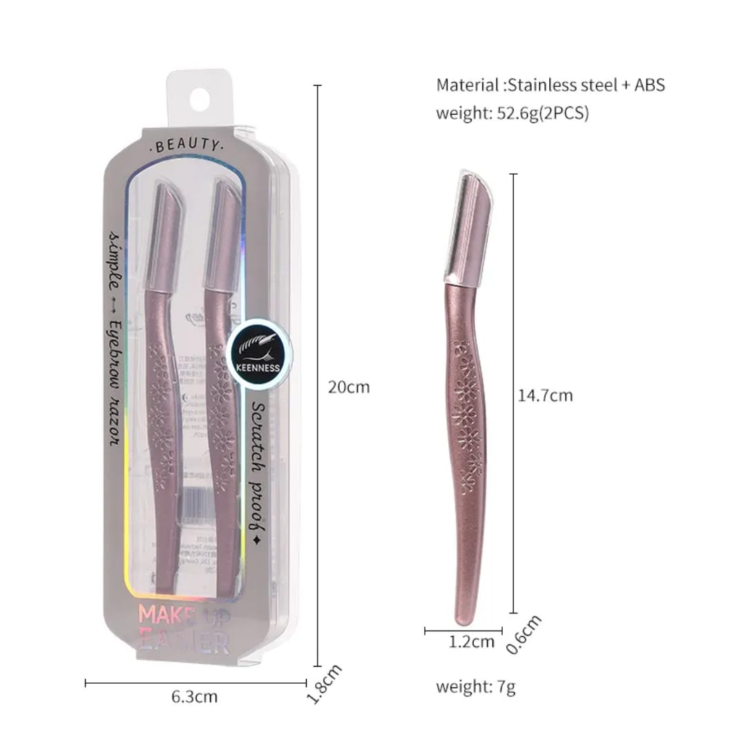 Rose Gold Metal Eyebrow Razor Set JJF08 victoriastore.com.pk