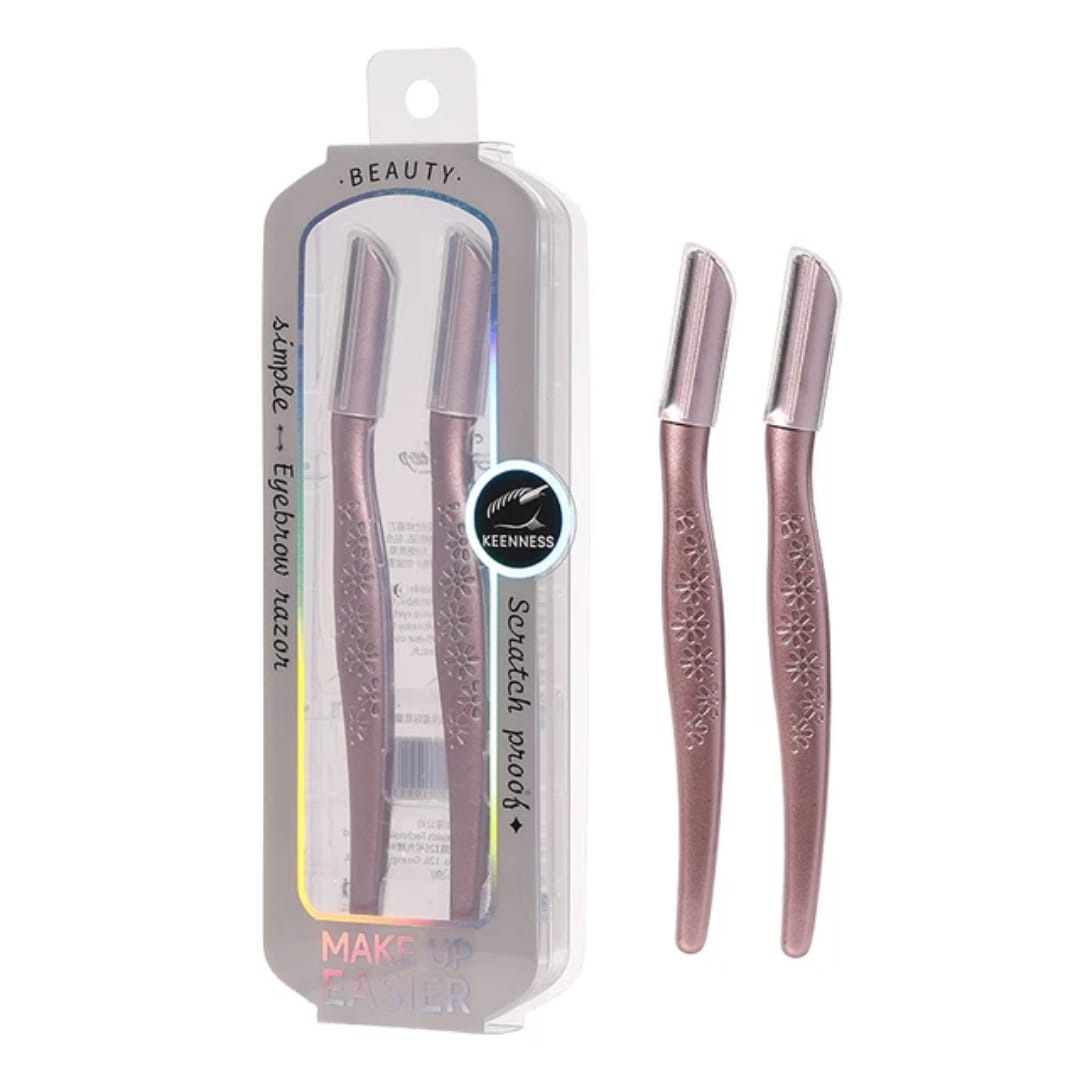 Rose Gold Metal Eyebrow Razor Set JJF08 victoriastore.com.pk