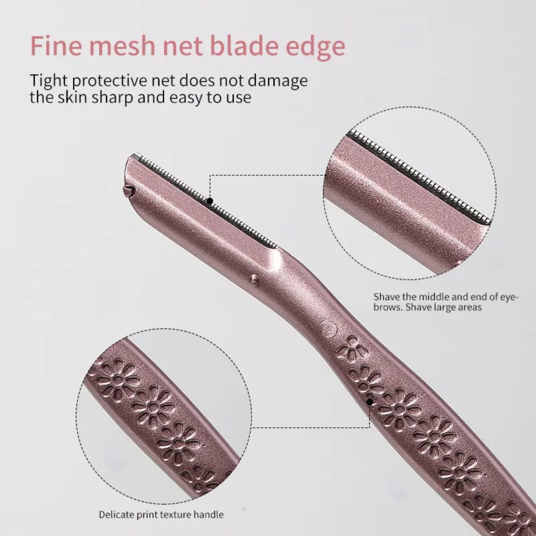 Rose Gold Metal Eyebrow Razor Set JJF08 victoriastore.com.pk