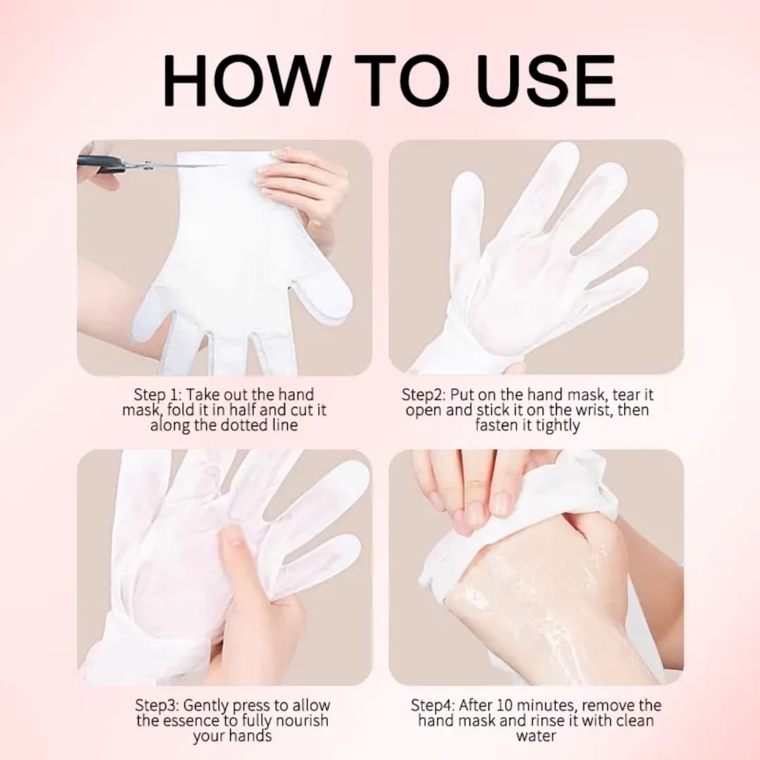 Rose Hand Mask Gloves – Hydrating & Brightening Care victoriastore.com.pk