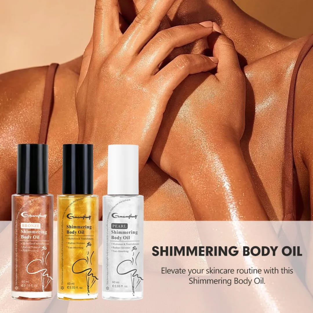 Shimmering Body Oil Pearl Gold Bronze Glow victoriastore.com.pk