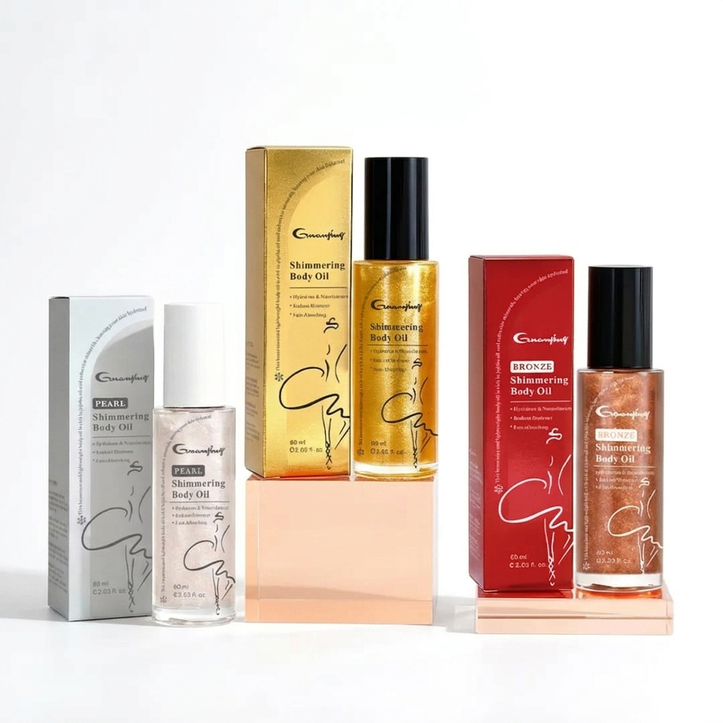 Shimmering Body Oil Pearl Gold Bronze Glow