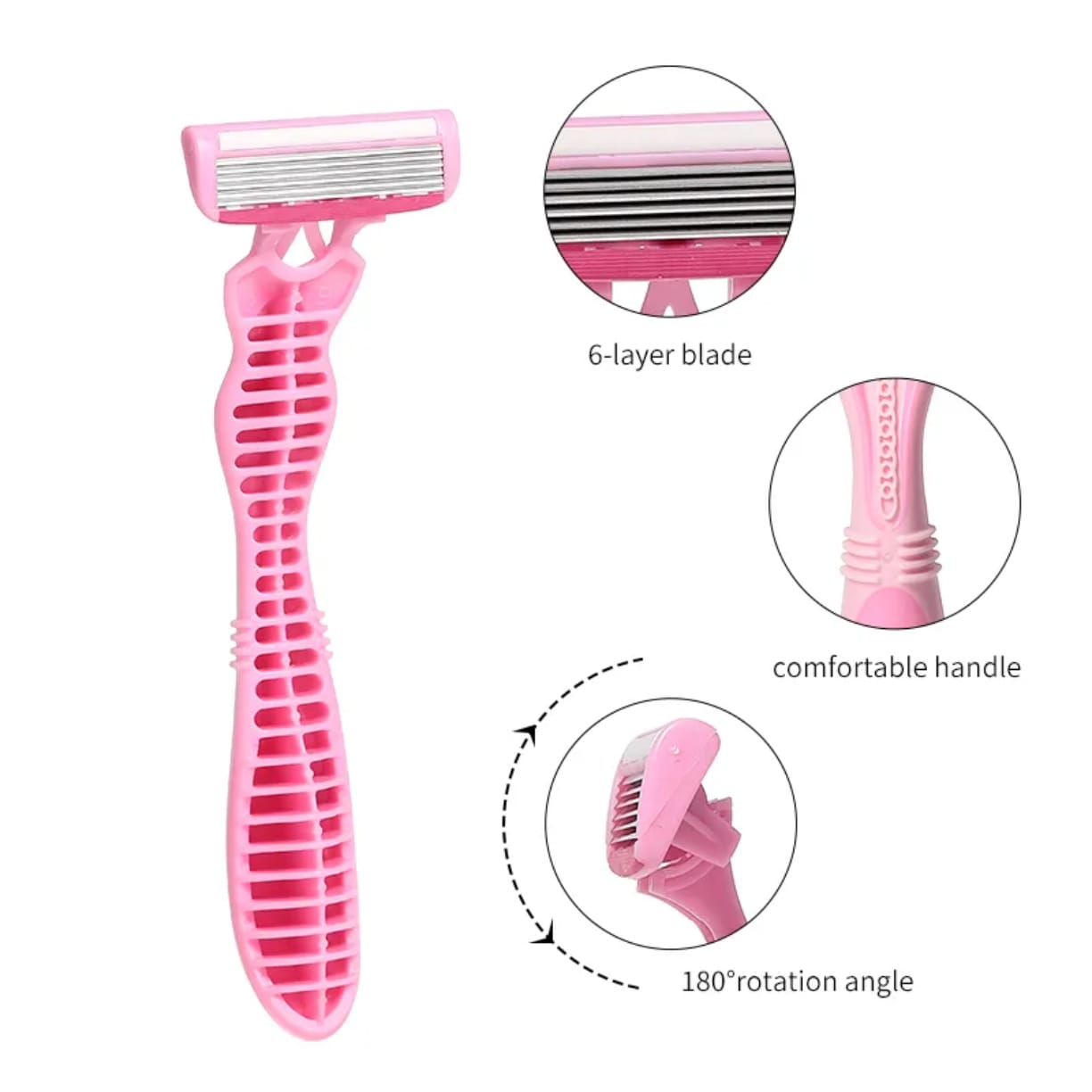 6-Layer Manual Razor Shaver for Women – Underarm & Leg Hair Removal victoriastore.com.pk