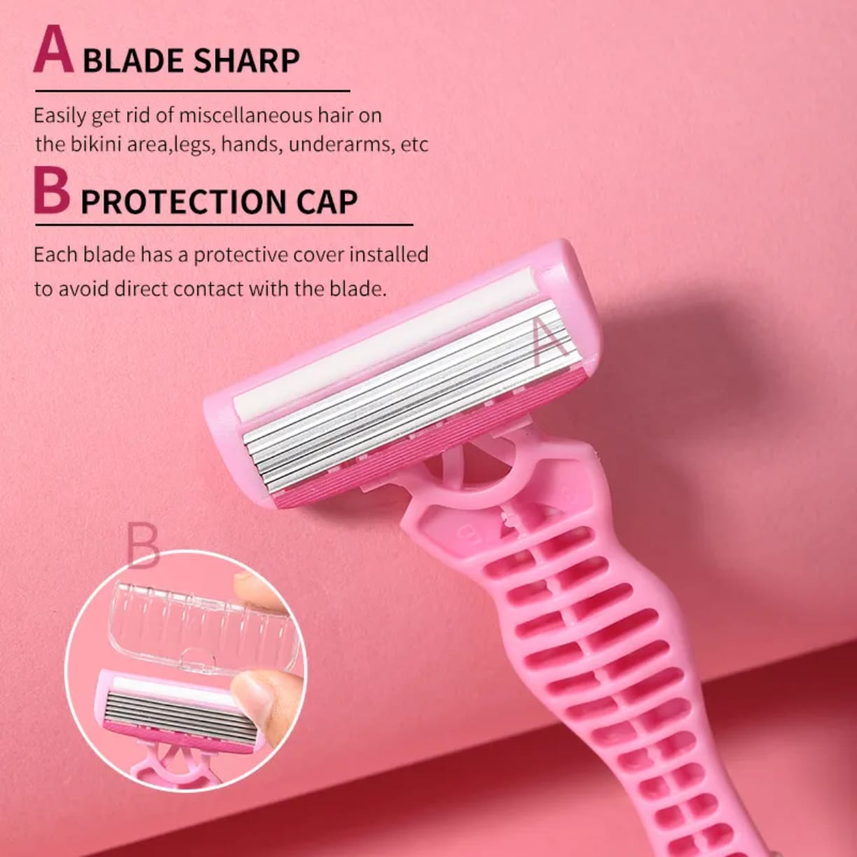 6-Layer Manual Razor Shaver for Women – Underarm & Leg Hair Removal victoriastore.com.pk