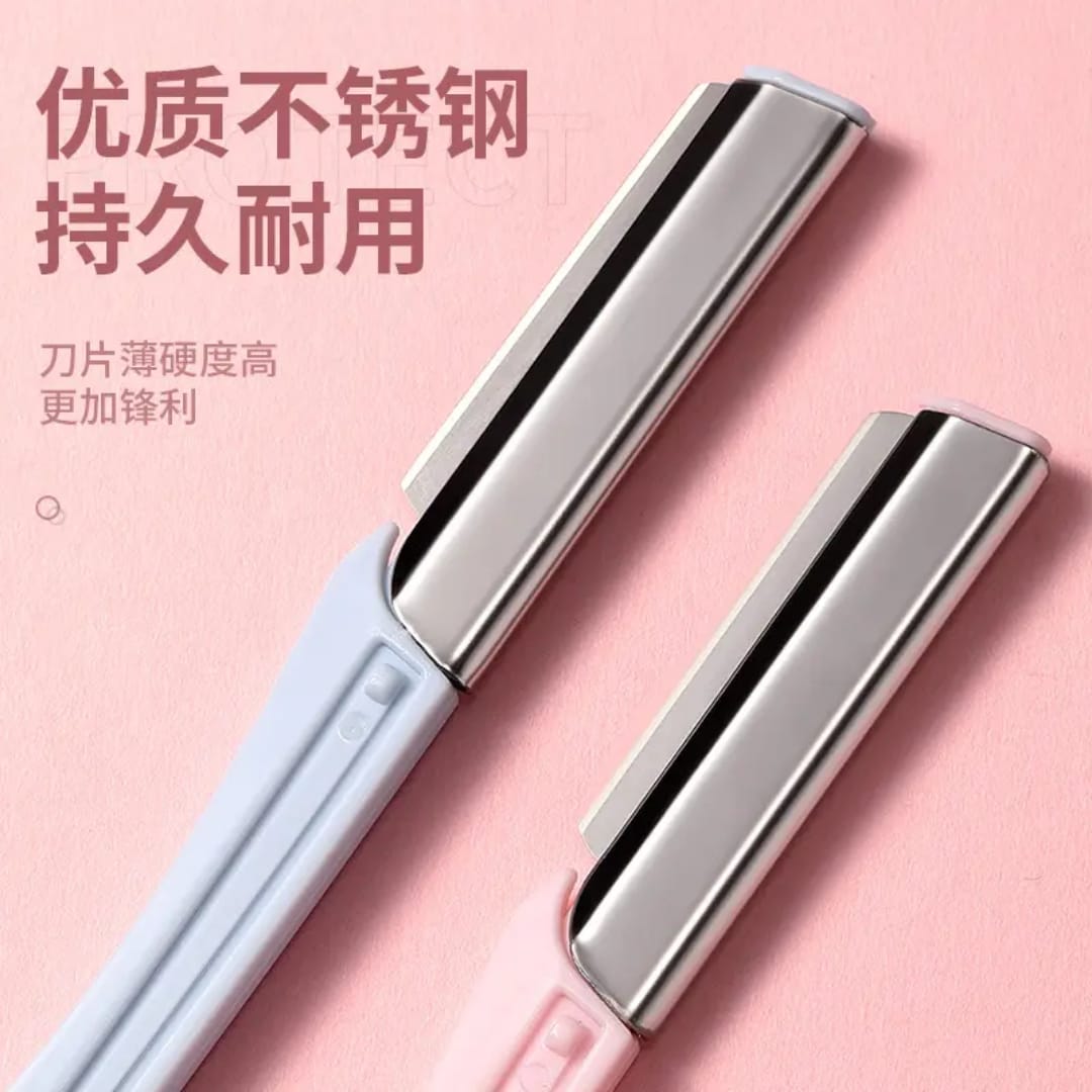 Slanted Tip Eyebrow Trimmer Anti-Slip Stainless Steel