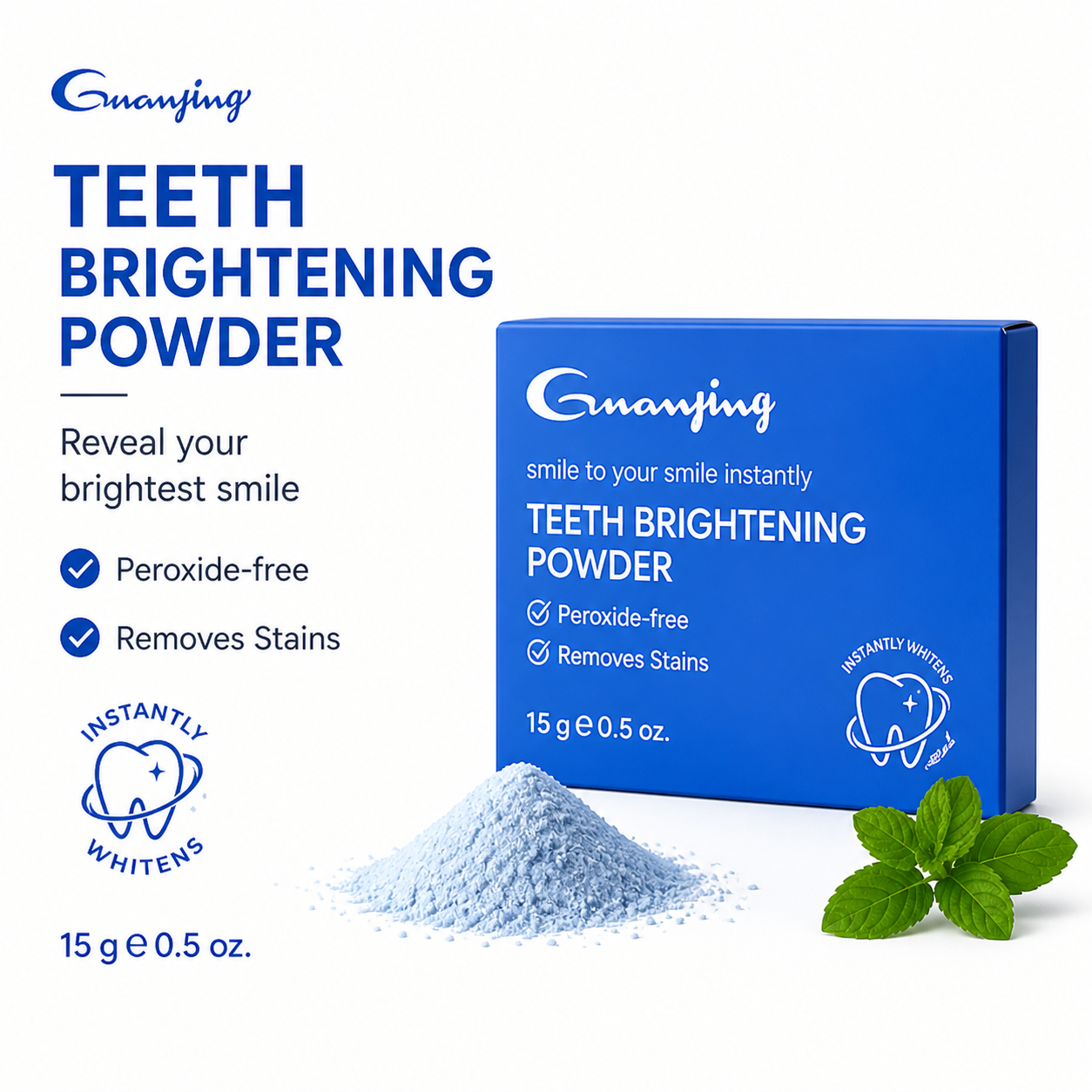 Teeth Brightening Powder Peroxide-Free Whitening victoriastore.com.pk