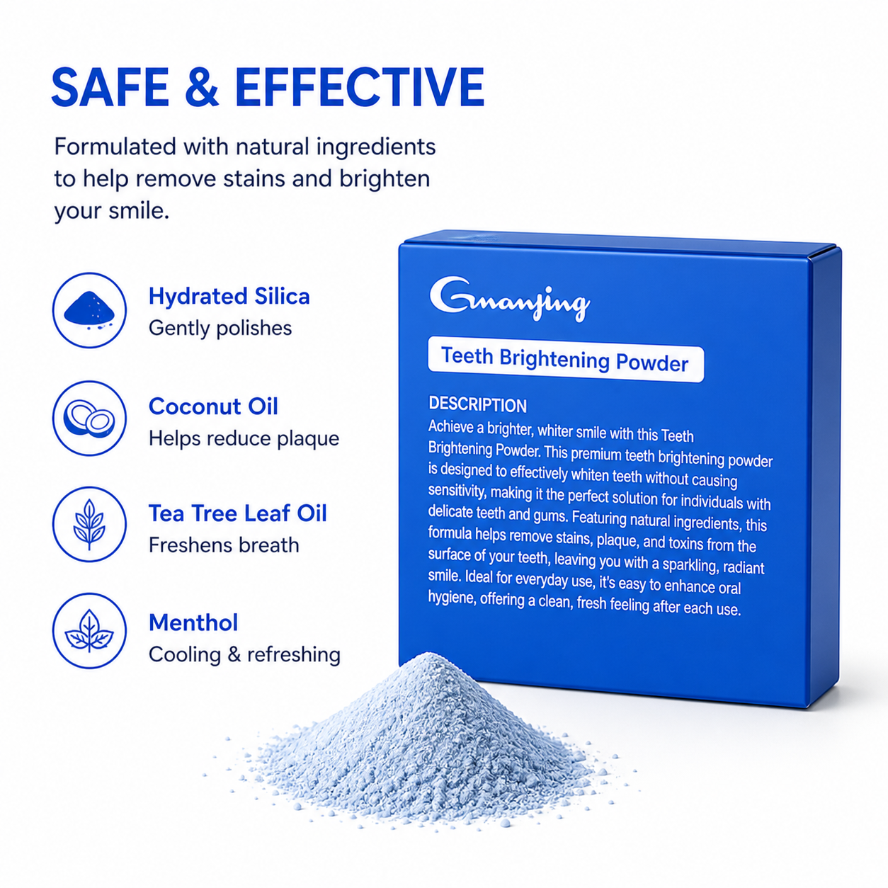 Teeth Brightening Powder Peroxide-Free Whitening victoriastore.com.pk