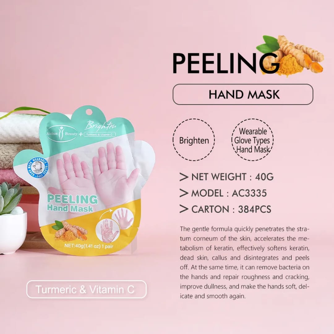 Turmeric Peeling Hand Mask – Vitamin C Brightening Gloves victoriastore.com.pk