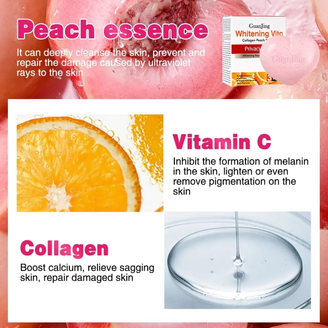 Vitamin C Collagen Intimate Care Soap with Peach victoriastore.com.pk