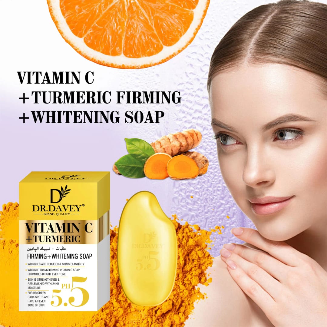 Vitamin C & Turmeric Soap for Brightening & Firming Skin victoria.com.pk