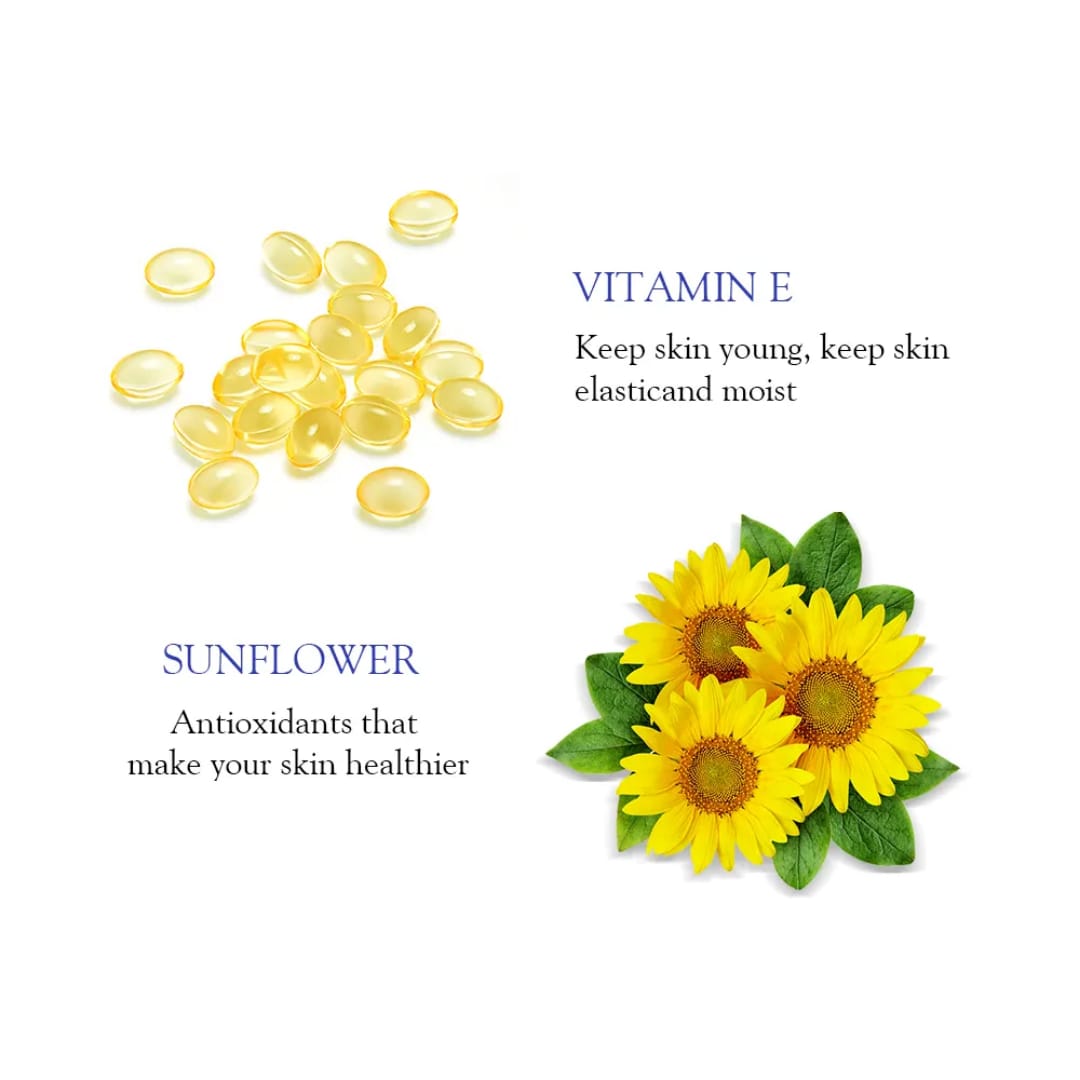 One Stop Vitamin E Whitening Facial Serum with Sunflower Oil Moisturizing Vitamin E Serum for Skin Care Face Serum victoriastore.com.pk