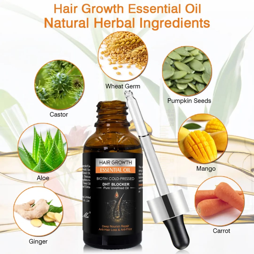 Hair Growth Essential Oil Biotin DHT Blocker 30ml