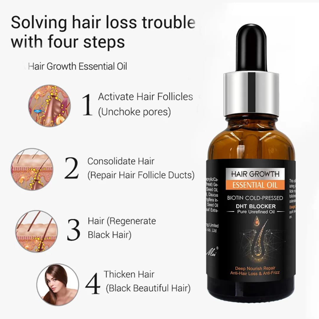Hair Growth Essential Oil Biotin DHT Blocker 30ml