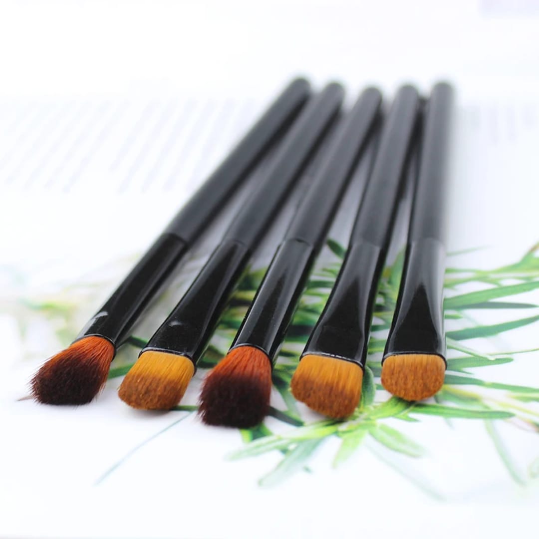 5PCS Professional Eyeshadow Brush Set – Black Makeup Brushes
